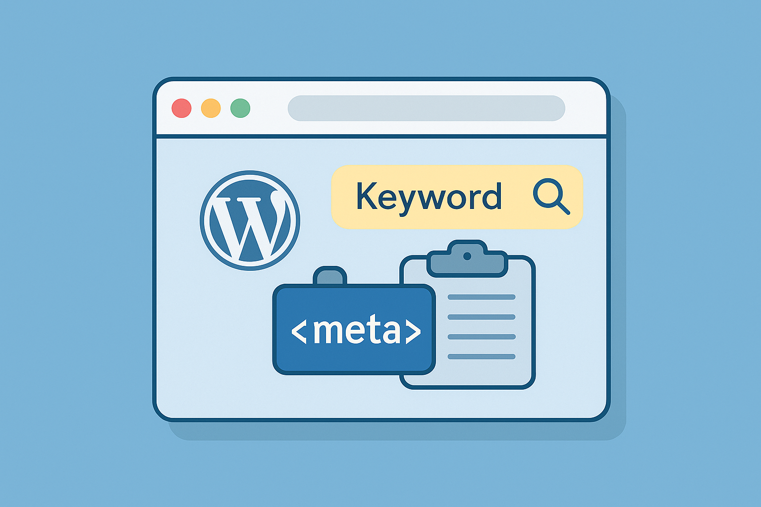 optimize wordpress with keywords and meta